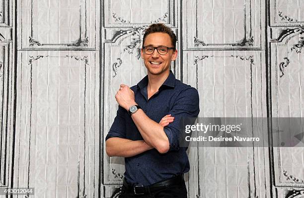 Actor Tom Hiddleston attends AOL BUILD Presents "Crimson Peak" at AOL Studios In New York on October 16, 2015 in New York City.