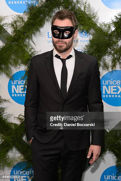 Patrick John Flueger attends UNICEF Neverland Masquerade Ball at Moonlight Studios on October 16, 2015 in Chicago, Illinois.