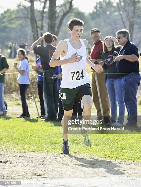 Saturday, October 27, 2012 -- Boys class C state cross country championships in Belfast. Winthrop's Marc Hachey had a good time in the race,...
