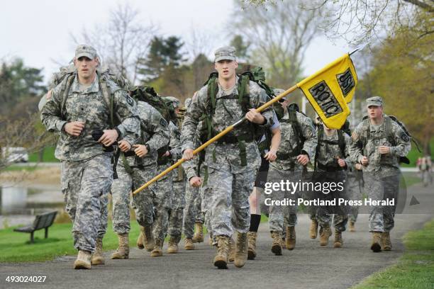 Friday, April 23, 2010 -- USM Army ROTC cadets conducted their annual 3. 5 mile ruck march around Portland's Back Cove.