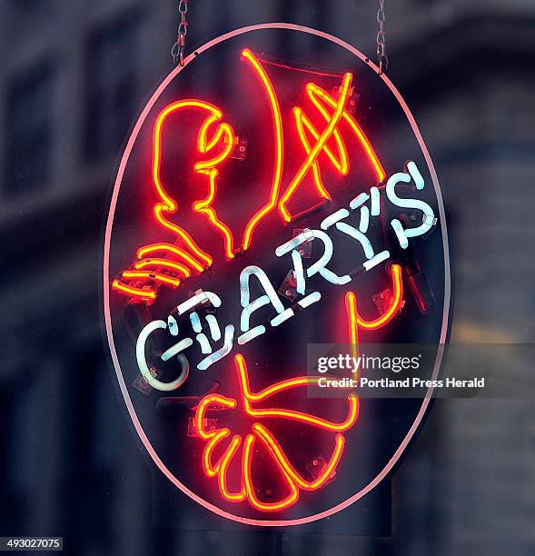 Much intricate bending of the tubes and glowing neon red lobster makes for an excellent attraction on a bar/restaurant on Fore Street. -- Saturday,...