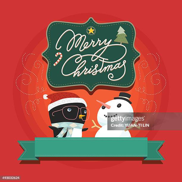 merry christmas - roundel stock illustrations