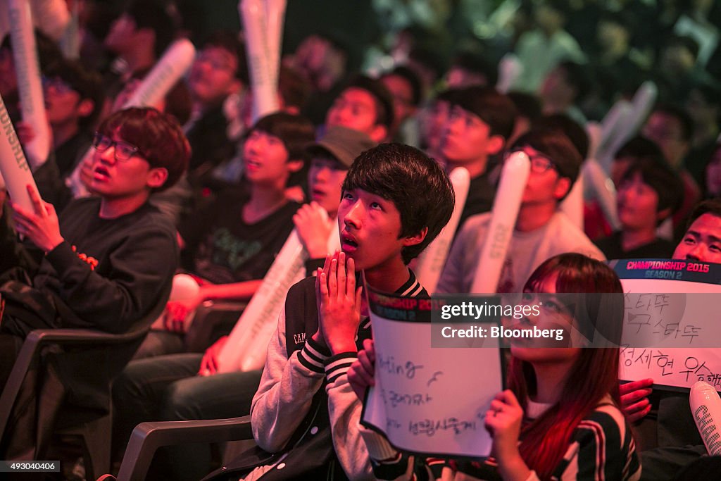 Gamers Compete In The Electronic Arts Inc. (EA) Sports FIFA Online Championship Final