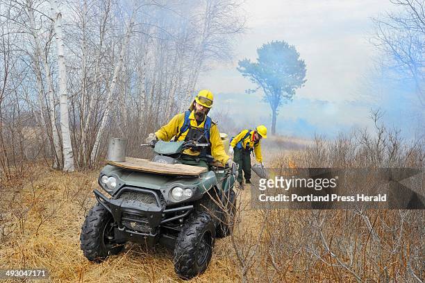 Tuesday, April 16, 2013 -- A team of U.S. Fish and Wildlife workers led by John Meister, the fire management specialist for New England, conducted a...