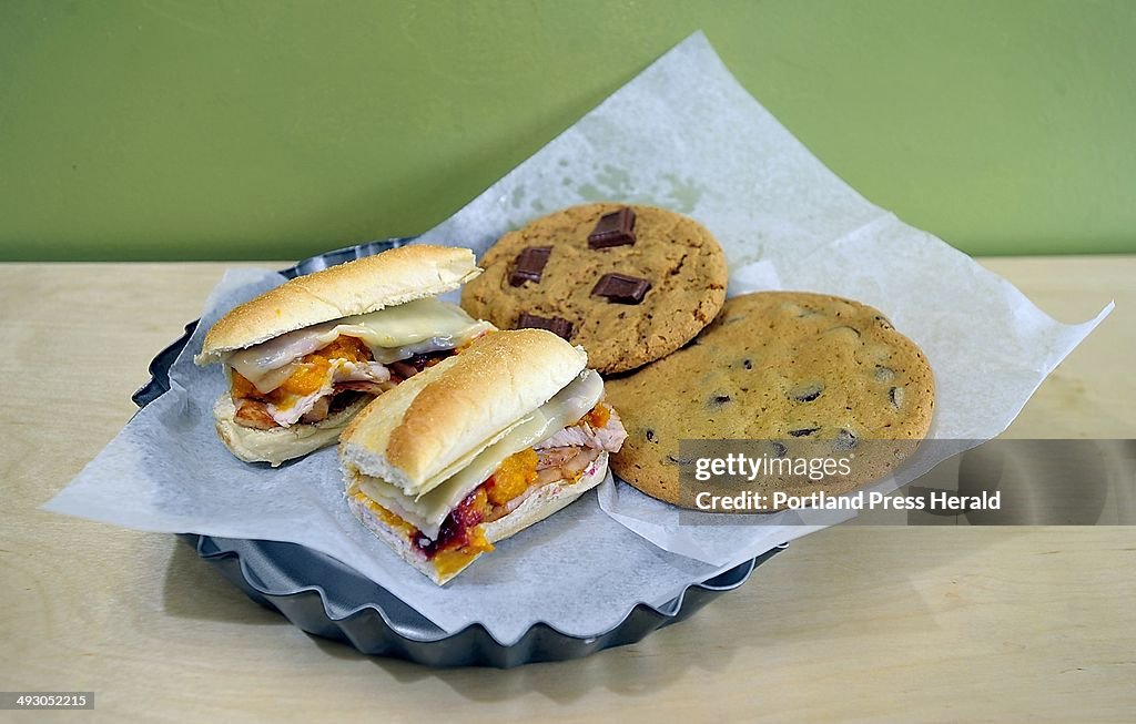 A special Thanksgiving sandwich made with fresh roasted turkey and butternut squash with homemade cr