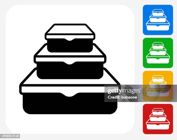 container icon flat graphic design - container stock illustrations