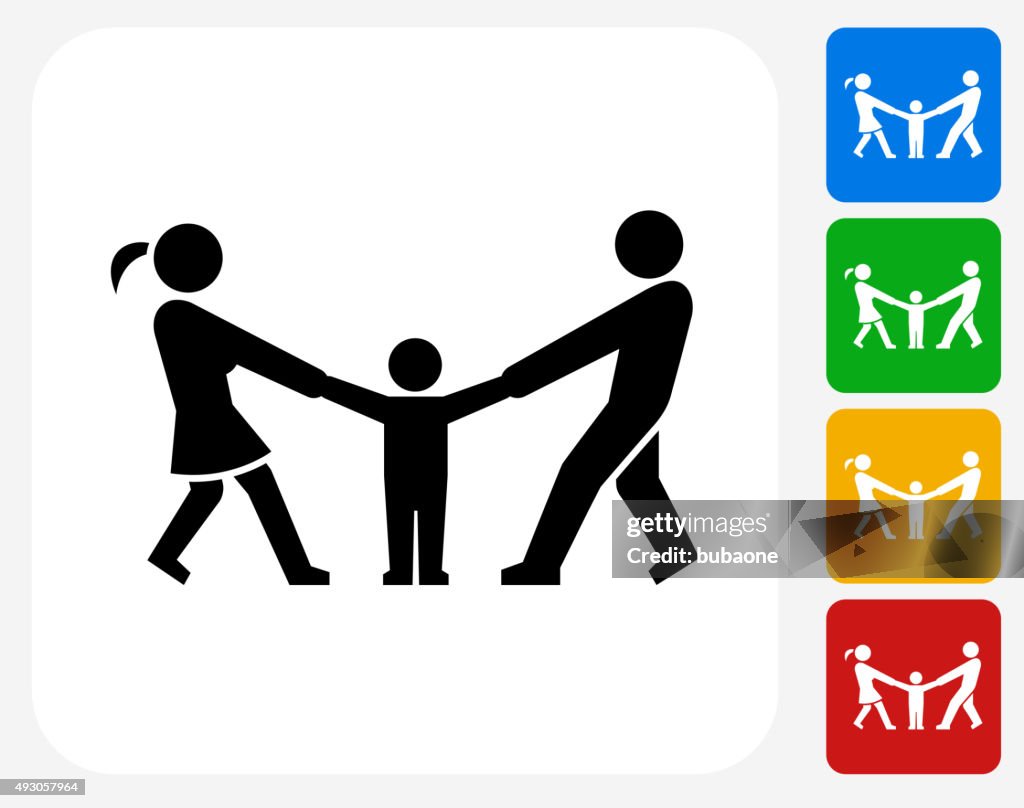 Relationship Problems Icon Flat Graphic Design