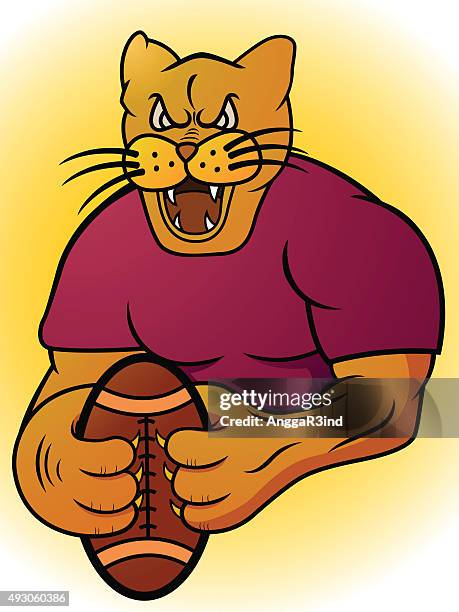 cougar football mascot - florida panther stock illustrations