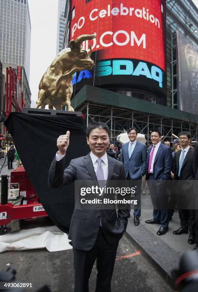 Richard Liu Qiangdong, JD.com founder and chairman, stands for a ...