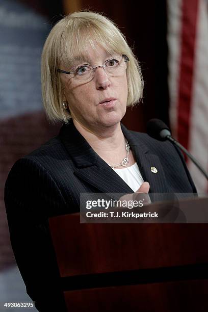 Sen. Patty Murray and other Senate Democratic leaders hold a press conference to urge the House to enact immigration reform at the U.S. Capitol on...