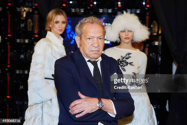 Designer Ermanno Scervino seen backstage during Ermanno Scervino fashion show at GUM Department Store on October 15, 2015 in Moscow, Russia.