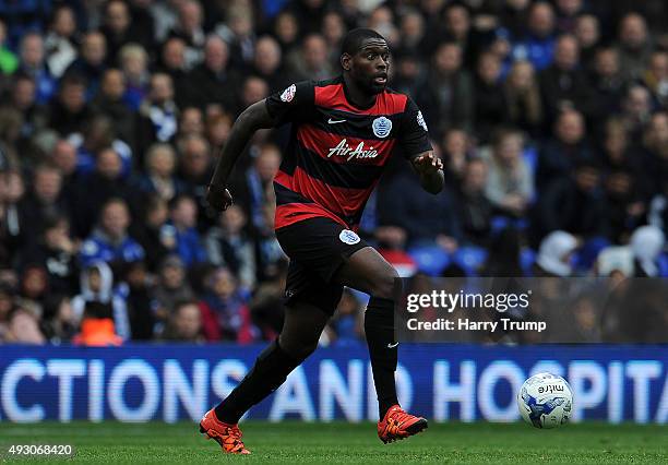 Jay Emmanuel-Thomas of Queens Park Rangers during the Sky Bet Championship match between Birmingham City and Queens Park Rangers at St Andrews on...