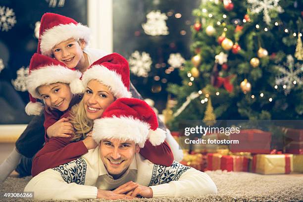 christmas family - new year's eve children stock pictures, royalty-free photos & images