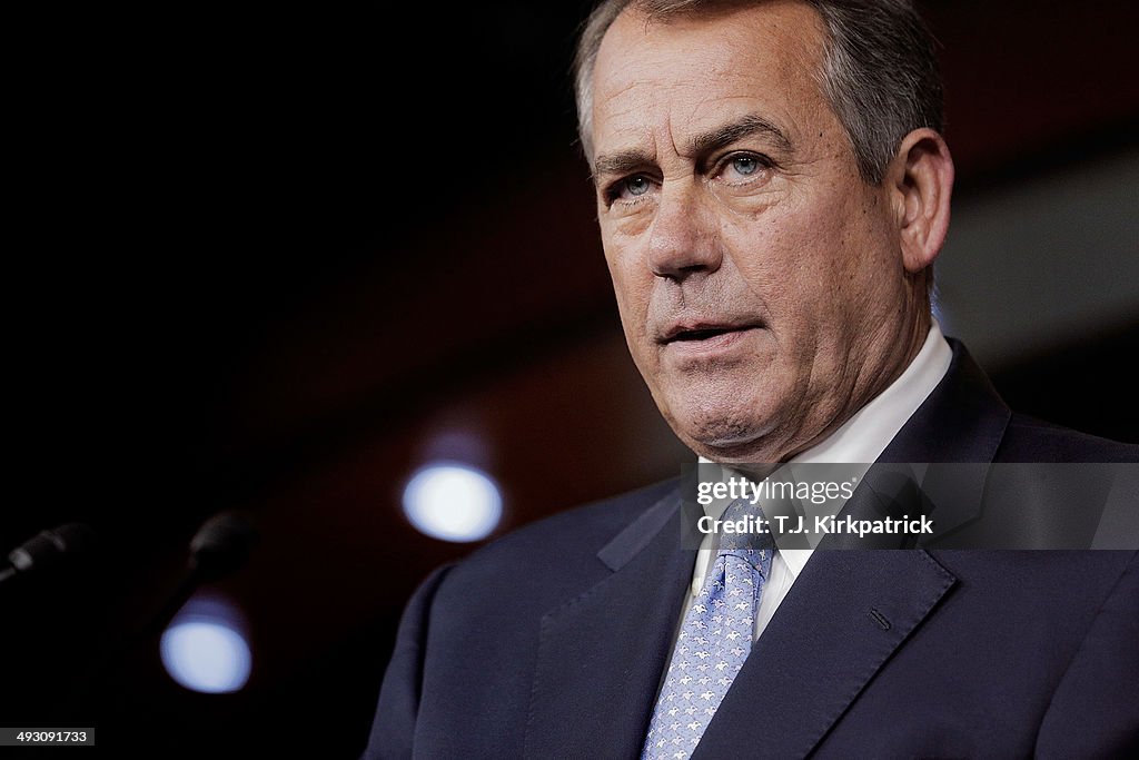 House Speaker Boehner Holds His Weekly News Conference