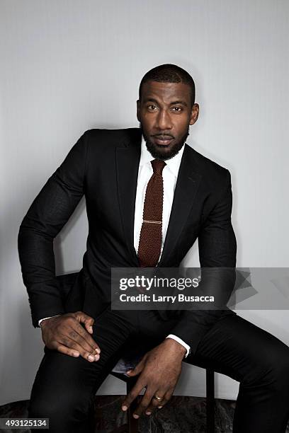 Basketball player Amar'e Stoudemire attends The Daily Front Row's Third Annual Fashion Media Awards at the Park Hyatt New York on September 10, 2015...