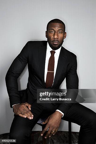 Basketball player Amar'e Stoudemire attends The Daily Front Row's Third Annual Fashion Media Awards at the Park Hyatt New York on September 10, 2015...