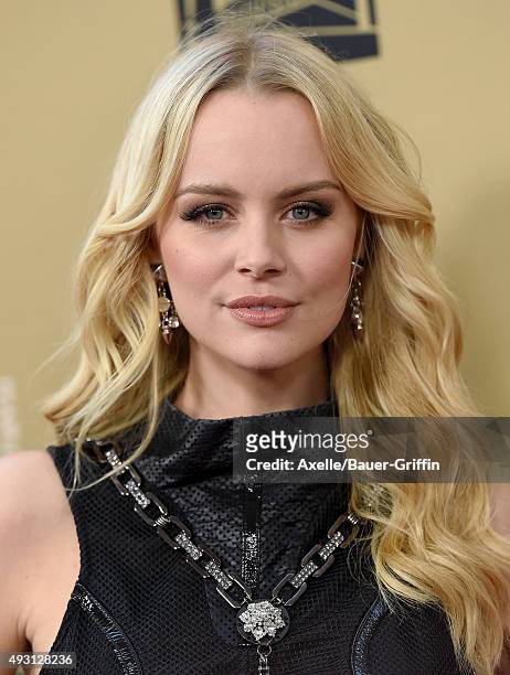 Actress Helena Mattsson arrives at the premiere screening of FX's 'American Horror Story: Hotel' at Regal Cinemas L.A. Live on October 3, 2015 in Los...