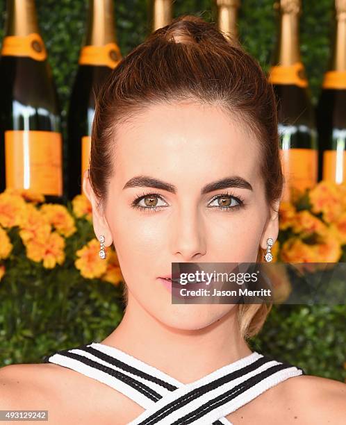 Actress Camilla Belle attends the Sixth-Annual Veuve Clicquot Polo Classic at Will Rogers State Historic Park on October 17, 2015 in Pacific...