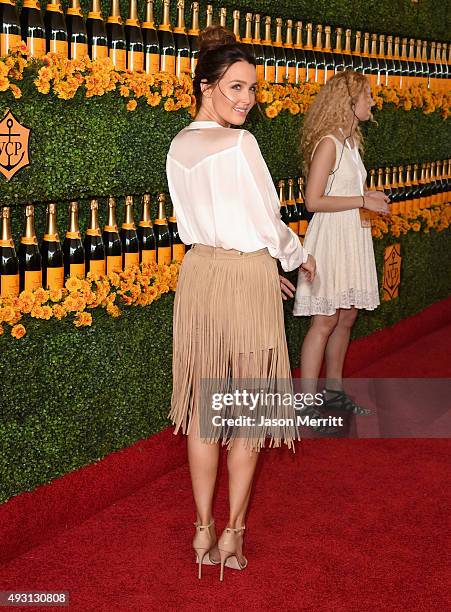 Actress Camilla Luddington attends the Sixth-Annual Veuve Clicquot Polo Classic at Will Rogers State Historic Park on October 17, 2015 in Pacific...