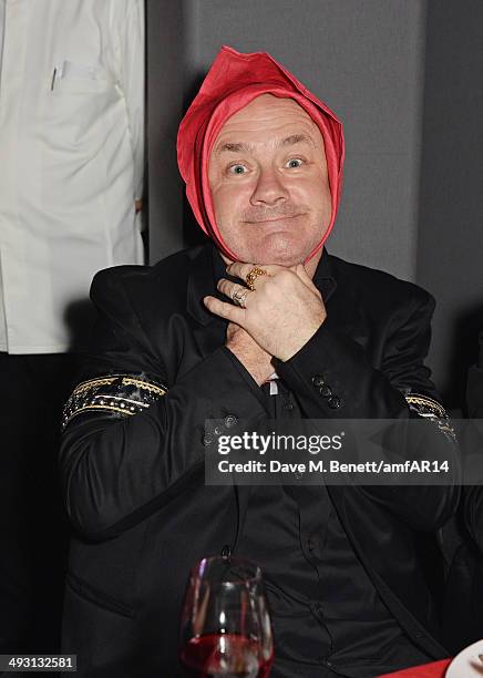 Damien Hirst attends amfAR's 21st Cinema Against AIDS Gala presented by WORLDVIEW, BOLD FILMS, and BVLGARI at Hotel du Cap-Eden-Roc on May 22, 2014...