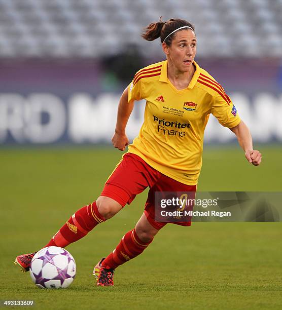 Veronica Boquete of Tyreso FF in action during the UEFA Women's Champions Final match between Tyreso FF and Wolfsburg at Do Restelo Stadium on May...