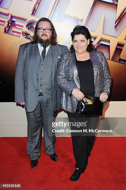 Iain Forsyth and Jane Pollard arrive at Banqueting House for the BFI London Film Festival Awards on October 17, 2015 in London, England.