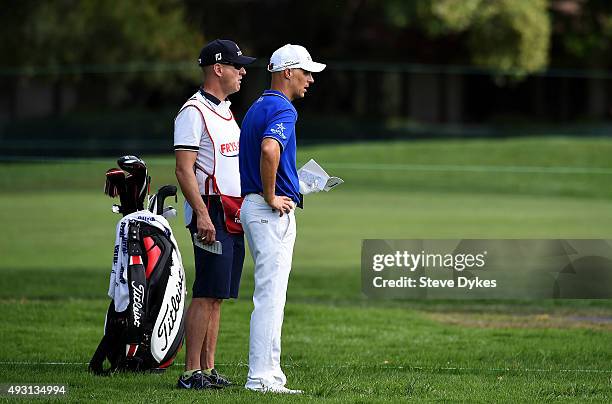 Ben Crane prepares to play a shot on the 13th hole during the third round of the Frys.com Open on October 17, 2015 at the North Course of the...