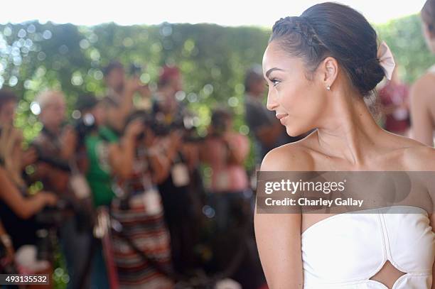 Actress Cara Santana attends the Sixth-Annual Veuve Clicquot Polo Classic at Will Rogers State Historic Park on October 17, 2015 in Pacific...