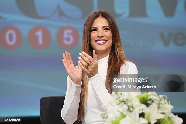 Actress Gaby Espino speaks at the 4th Annual People en Espanol Festival at Jacob Javitz Center on October 17, 2015 in New York City.