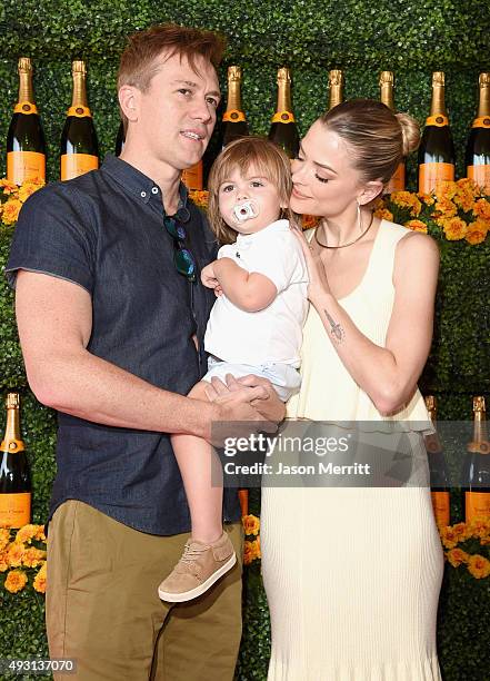 Jaime King and family attend the Sixth-Annual Veuve Clicquot Polo Classic at Will Rogers State Historic Park on October 17, 2015 in Pacific...