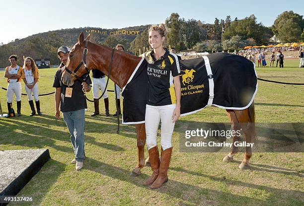 Co-host Delfina Blaquier attends the Sixth-Annual Veuve Clicquot Polo Classic at Will Rogers State Historic Park on October 17, 2015 in Pacific...