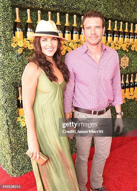 Marika Dominczyk and actor Scott Foley attends the Sixth-Annual Veuve Clicquot Polo Classic at Will Rogers State Historic Park on October 17, 2015 in...