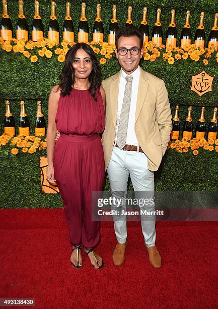Veuve Clicquot at Moet Hennessy USA Brand Director Trupty Patel and Michael Irilli attend the Sixth-Annual Veuve Clicquot Polo Classic at Will Rogers...