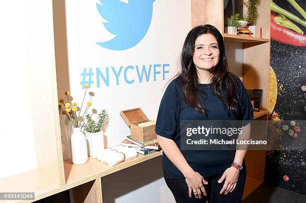 Chef Alex Guarnaschelli attends the Grand Tasting presented by ShopRite featuring Samsung culinary demonstrations presented by MasterCard - Food...