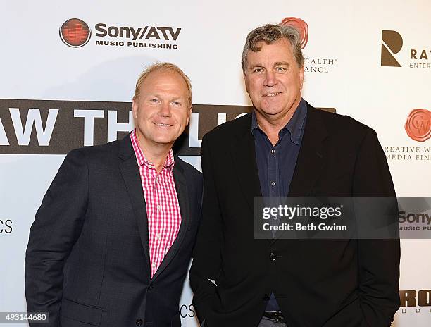 Troy Tomlinson and Tom Bernard attend the Nashville premiere of "I Saw the Light" at The Belcourt Theatre on October 17, 2015 in Nashville, Tennessee.