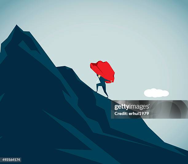 bildbanksillustrationer, clip art samt tecknat material och ikoner med sisyphus - överkomma svårigheter