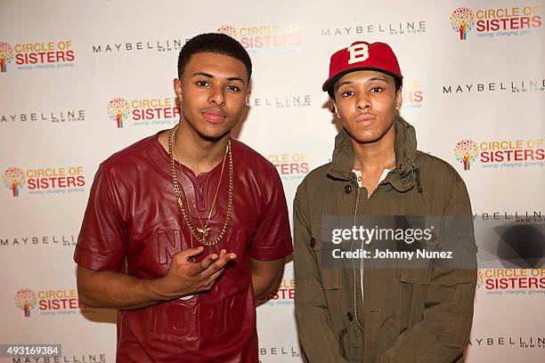 Diggy Simmons and Russy Simmons attend the 2015 Circle Of Sisters Expo at Jacob Javitz Center on October 17 in New York City.