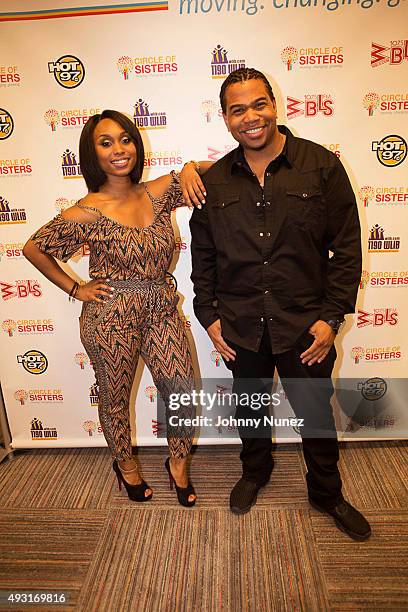 Angell Conwell and Omar Gooding attend the 2015 Circle Of Sisters Expo at Jacob Javitz Center on October 17 in New York City.