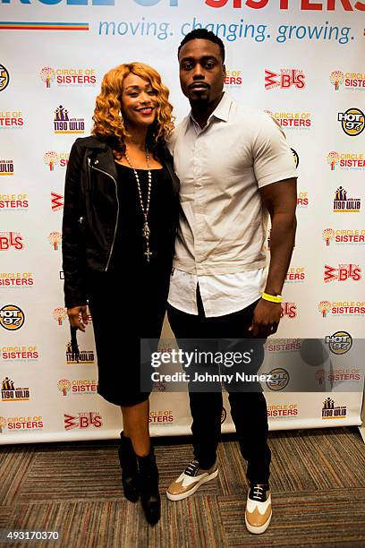 Tami Roman and Reggie Youngblood attend the 2015 Circle Of Sisters Expo at Jacob Javitz Center on October 17 in New York City.