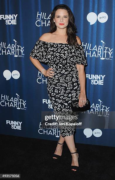 Actress Katie Lowes arrives at James Franco's Bar Mitzvah - Hilarity For Charity's 4th Annual Variety Show at Hollywood Palladium on October 17, 2015...