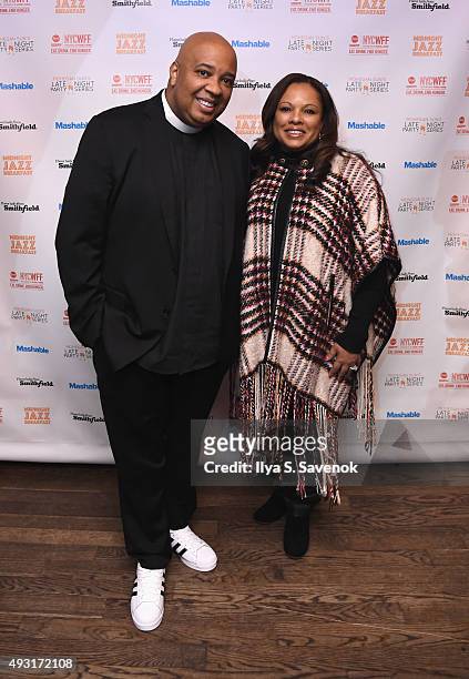 Rev Run and Justine Simmons attend Midnight Jazz Breakfast hosted by Rev Run and Justine Simmons presented by Smithfield sponsored by Mashable, part...