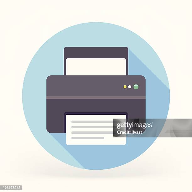 flat printer icon - printer stock illustrations