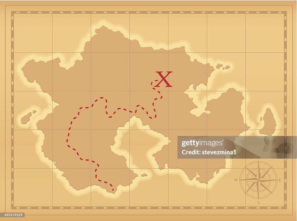 Treusere Map Treasure Map High-Res Vector Graphic - Getty Images