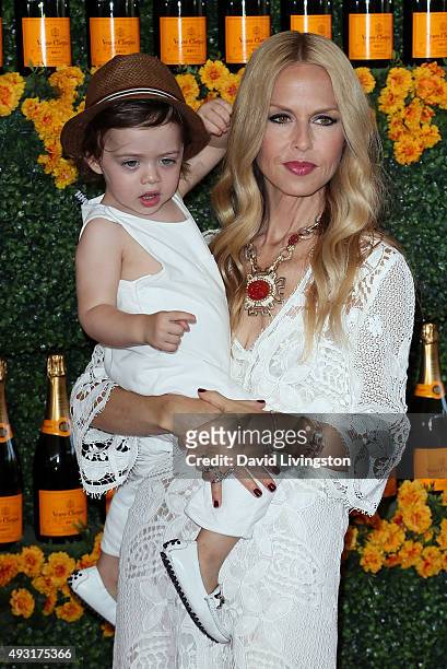 Kaius Jagger Berman and mother fashion stylist Rachel Zoe attend the Sixth-Annual Veuve Clicquot Polo Classic, Los Angeles at Will Rogers State...