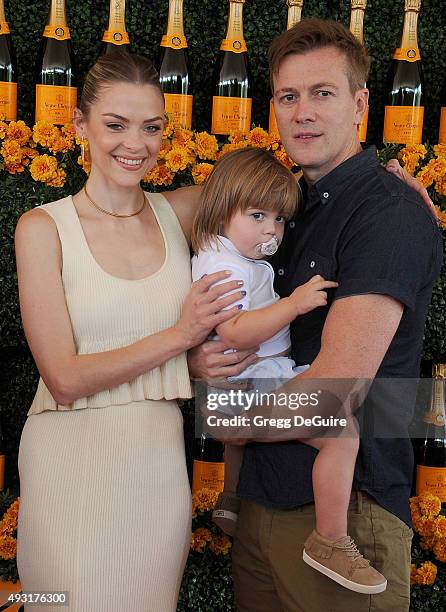 Actress Jaime King, husband Kyle Newman and son James Knight Newman arrive at the Sixth-Annual Veuve Clicquot Polo Classic, Los Angeles at Will...