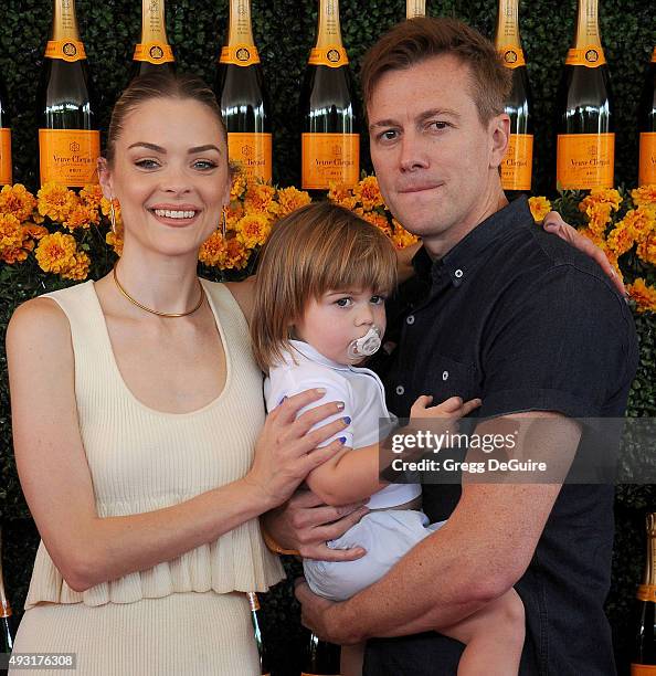 Actress Jaime King, husband Kyle Newman and son James Knight Newman arrive at the Sixth-Annual Veuve Clicquot Polo Classic, Los Angeles at Will...