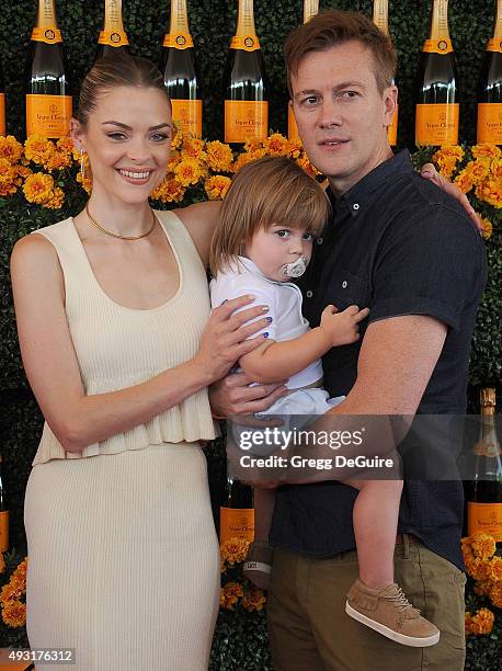 Actress Jaime King, husband Kyle Newman and son James Knight Newman arrive at the Sixth-Annual Veuve Clicquot Polo Classic, Los Angeles at Will...