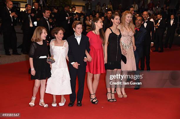 Giulia Salerno and Andrea Pittorino attend the "Misunderstood" premiere during the 67th Annual Cannes Film Festival on May 22, 2014 in Cannes, France.