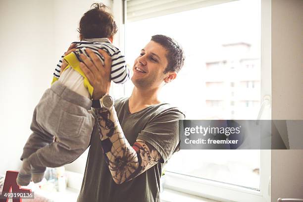 glückliche familie - modern boy hipster stock-fotos und bilder