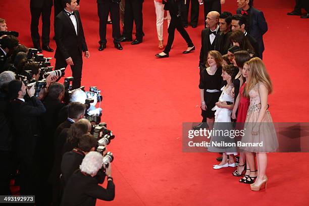 Gabriel Garko, Charlotte Gainsbourg, Justin Pearson, Giulia Salerno, Andrea Pittorino and director Asia Argento attend the "Misunderstood" premiere...